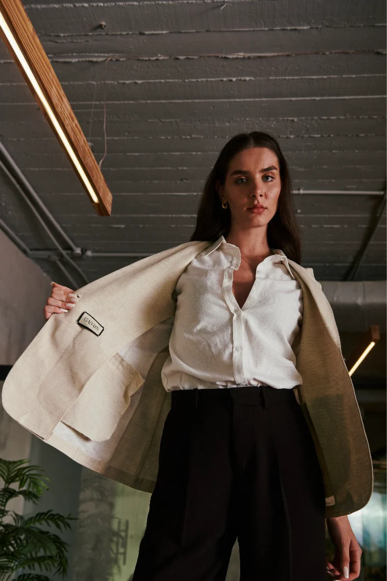 Élise Un-Lined Blazer - Image 4