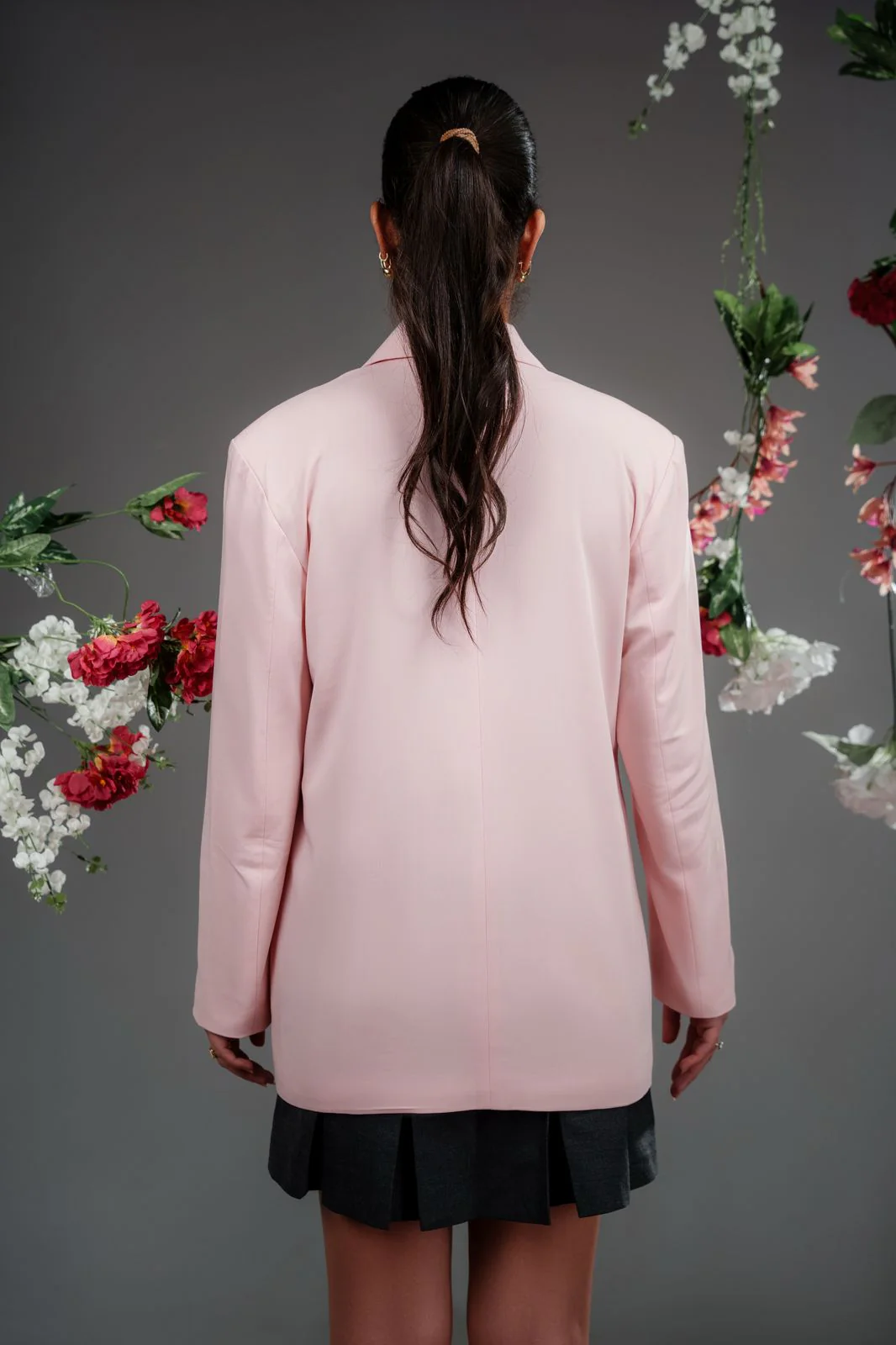 Gabri’s Baby-Pink Dad-Fit Blazer - Image 3