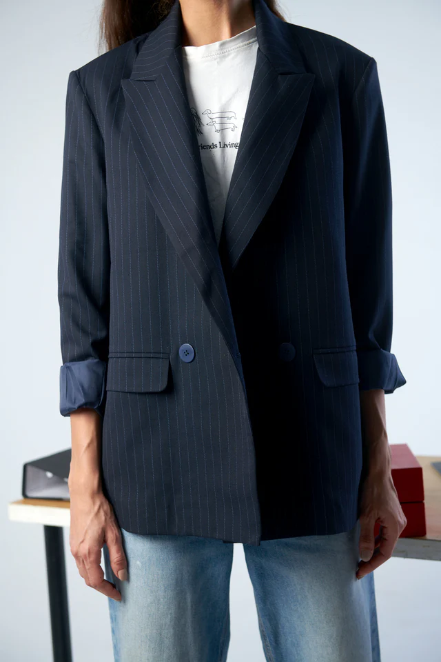 Stripped Blue Blazer - Image 4