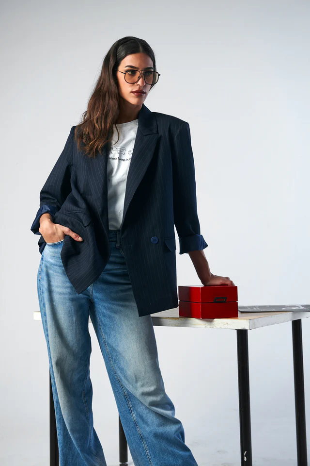 Stripped Blue Blazer - Image 6