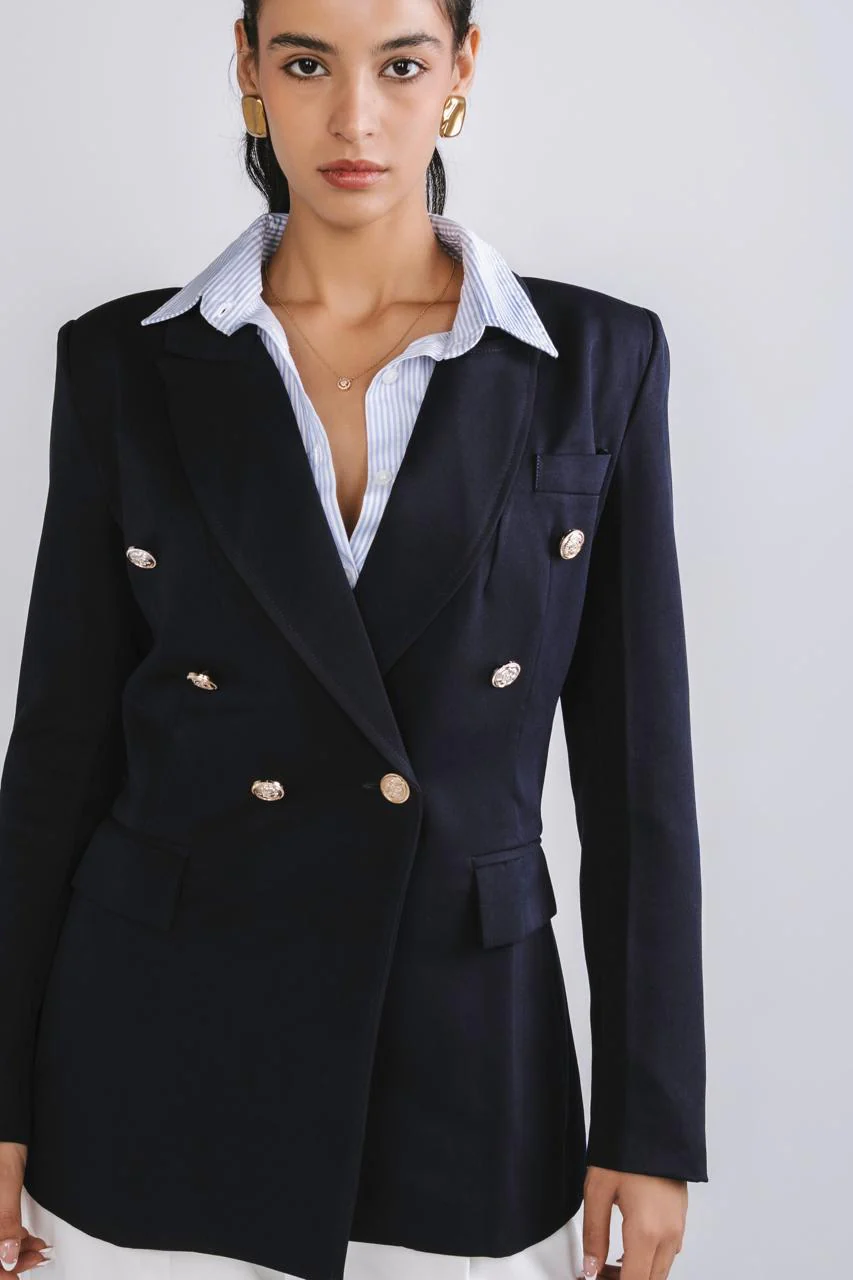 Essential Double-Breasted Blazer - Image 3